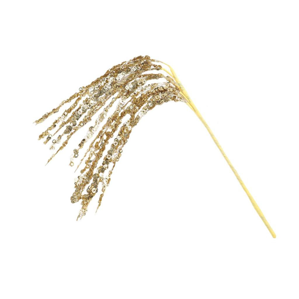 Glittery Faux Branches Artificial Floral Grass Pick for Vase Decoration Christmas Table Centerpiece Home Decor