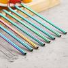 11Pcs Colorful Reusable Drinking Straw Metal Straws 304 Stainless Steel Straws Set with Brush Bar Cocktail Straw for Glasses Drinkware