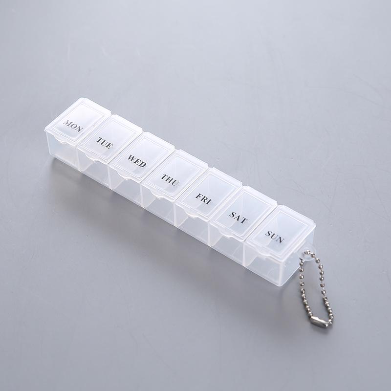 Compact 7-Day Moisture-Proof Transparent Pill Organizer