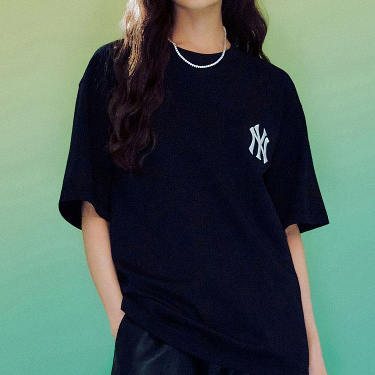New MLB New York Yankees T Shirts Unisex Black 3ATSU2033-50BKS
