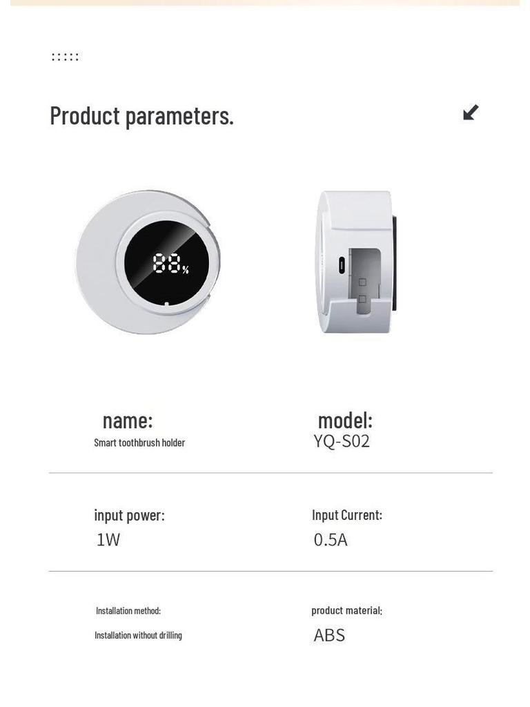 UV-sterilisierender Zahnbürstenhalter: Wandmontiert, Bohrlos, Reiniger & Trockner für den Heimgebrauch