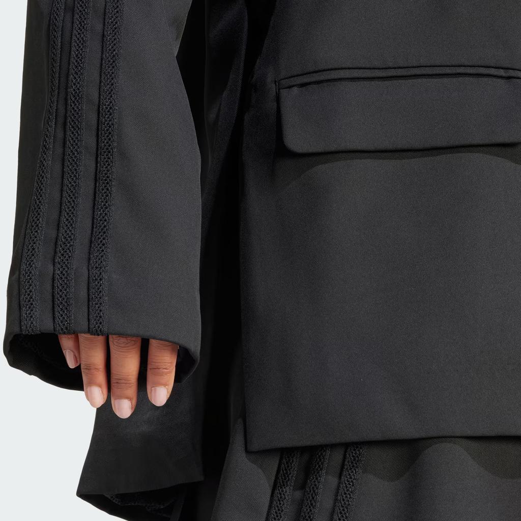 Adidas Originals Oversized Casual Sports Blazer Women Tops Black IY9017