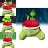 Cozy Plush Green Monster Grinch Pillow Christmas Holiday Decorative Cushion For Home Use
