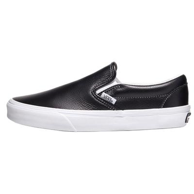 Klassische Slip-On Leder Bequem Vielseitig Low-Top Skateschuhe Unisex Sneaker Schwarz VN000CT5BPB
