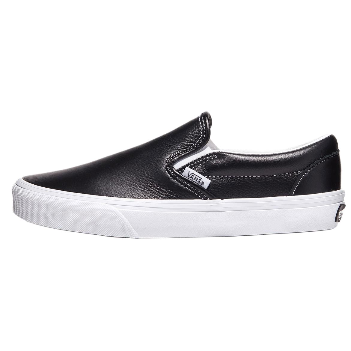 

Vans Classic Slip-On Leather Comfortable Versatile Low-Top Skate Shoes Unisex sneakers Black VN000CT5BPB 36