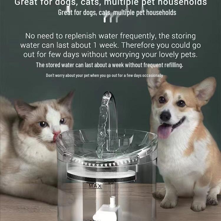 Automatischer Zirkulierender Haustier-Wasserspender für Katzen & Hunde - Intelligent, Konstante Temperatur, Kabellose Kitty-Hydrationsstation.