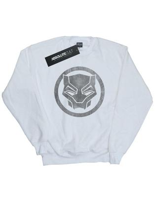 Mens Black Panther Distressed Icon Sweatshirt