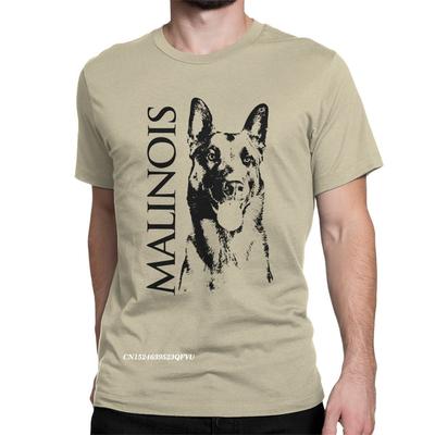 Malinois Pes Belgický ovčák Mechelaar Nadměrné tričko Pánské Bavlněné Novinkové tričko EMO Trička Grafické Alternativní oblečení