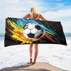 1pc Large Quick-Dry Soccer Beach Towel - Fast-Absorbing Microfiber Towel with Soccer Ball Design,Lightweight & Portable for Pool