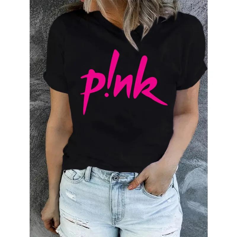 P!nk Y2k Clothing Music Festival Shirt Men Tshirt Pink Singer Tour Streetwear Goth T-Shirt Harajuku Fashion Short Sleeves Tees