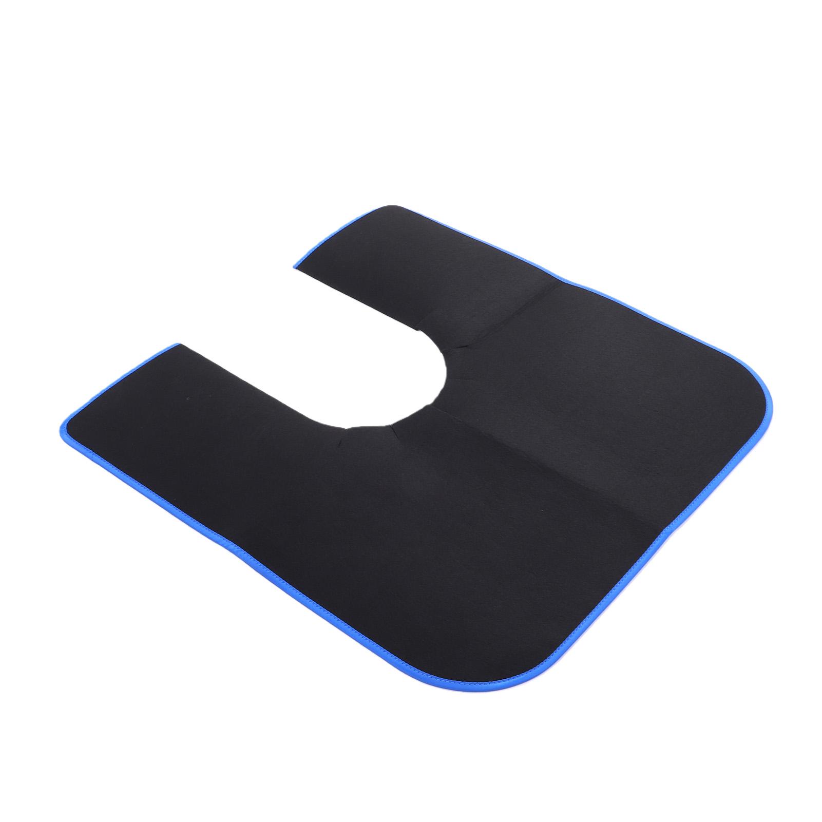 Alfombrilla Redonda para Orinal de Commode, Alfombra para Inodoro con Forma de U, Alfombrilla de Baño Reutilizable Lavable black