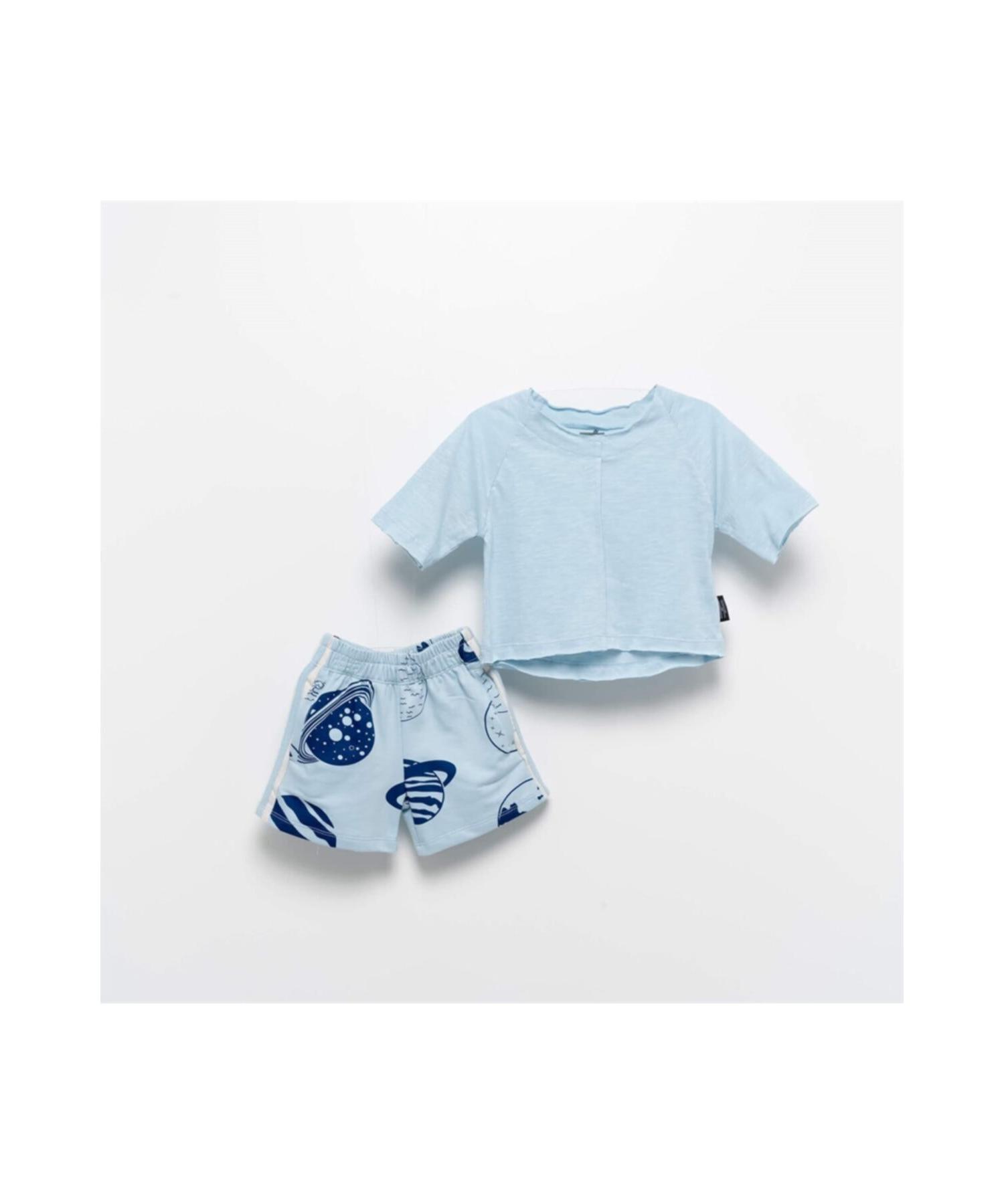

Blue Piping Shorts Set Miniropa