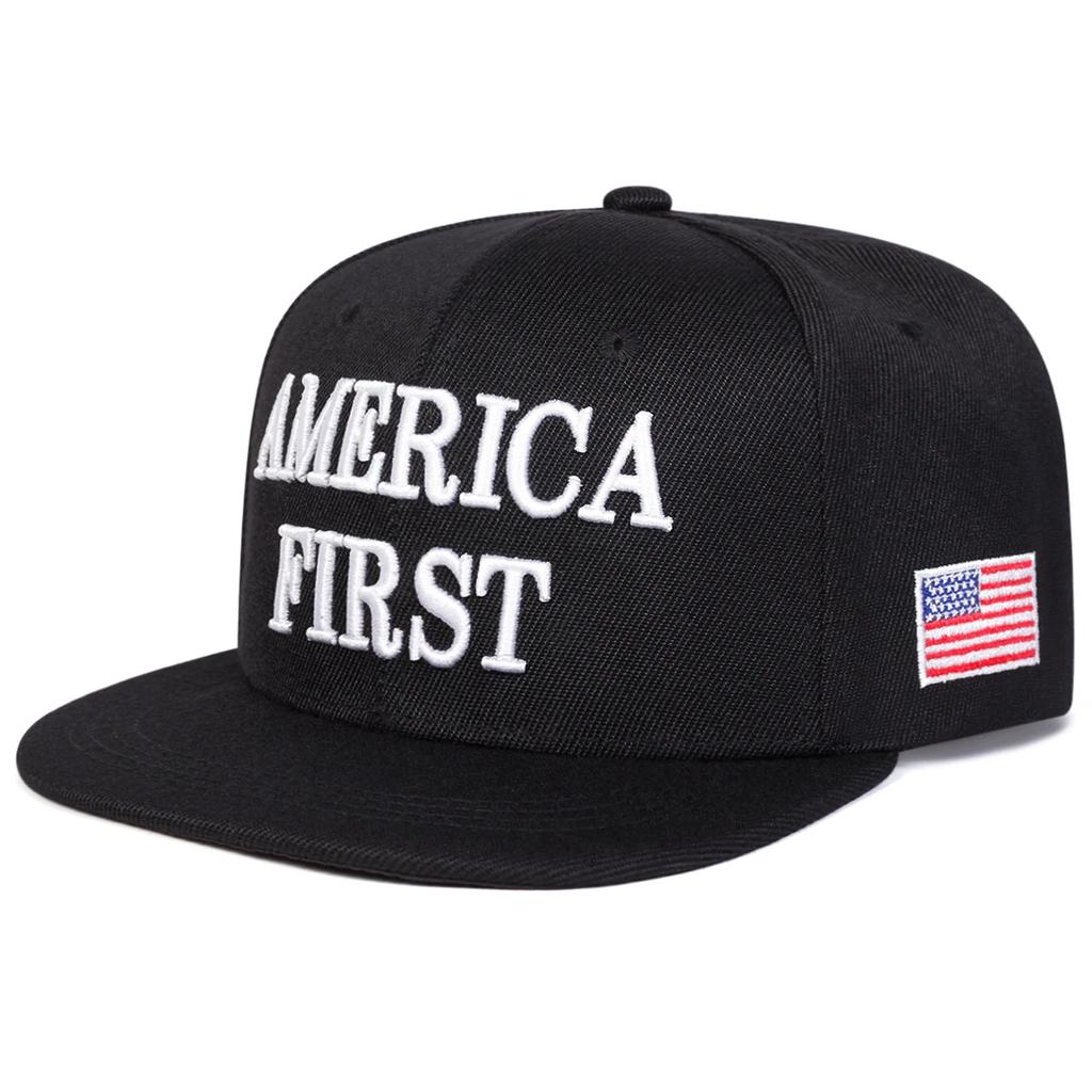 Unisex AMERICA FIRST Letter Embroidery Hip-hop Hats Spring and Autumn Outdoor Adjustable Casual Baseball Caps Sunscreen Hat