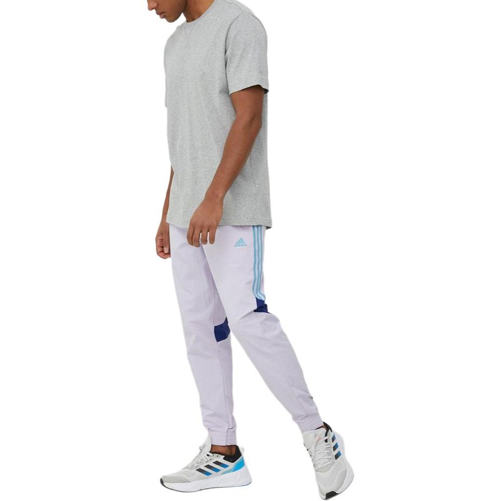 Adidas Solid Color Crew Neck Pullover Straight Casual Sports Short Sleeve T-Shirt Men Tops Medium-Grey-Heather IC9789