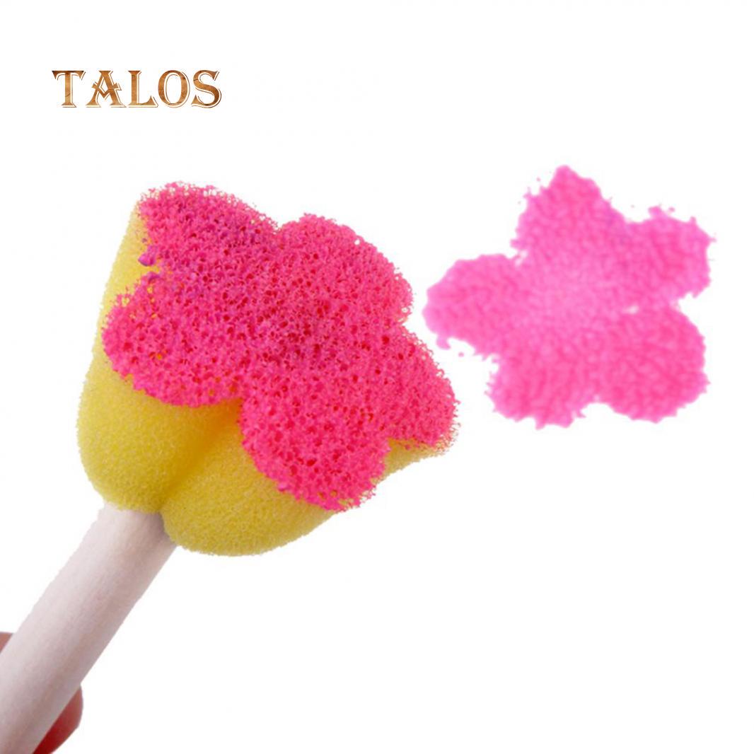 OUGEYA 5 шт. деревянная губка кисти для рисования DIY инструменты для граффити детские — фото 5