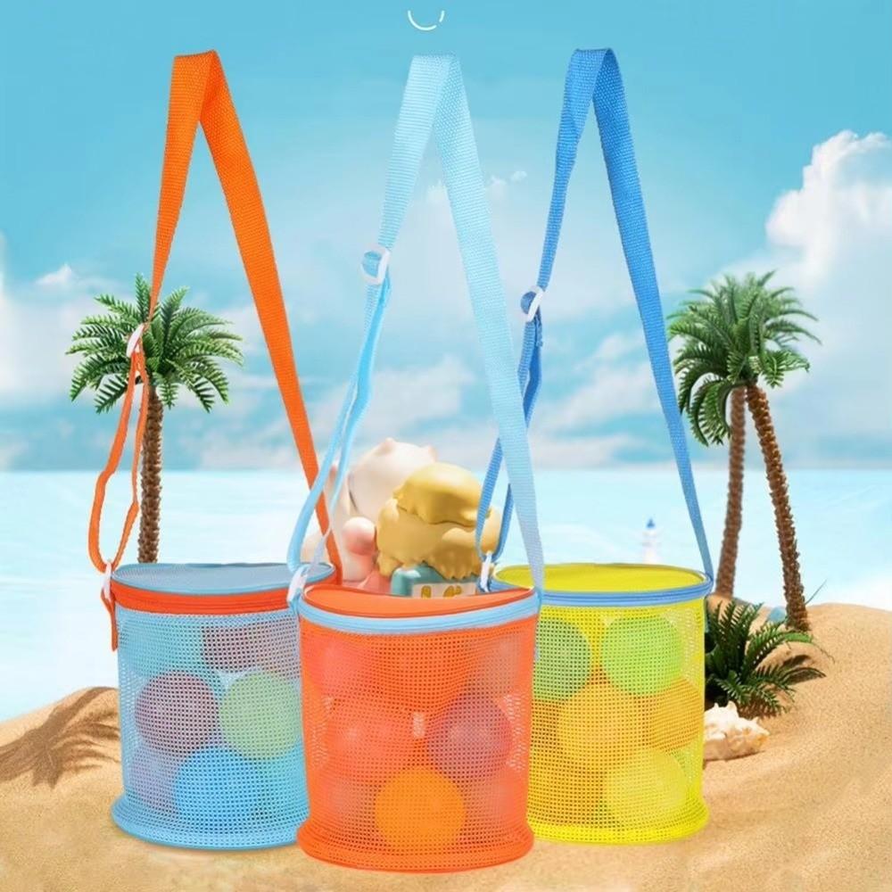 Portable Shelling Collecting Tools Beach Mesh Bag Extra-Large Adjustable Straps Beach Storage Bags Net Backpack Bags Beach