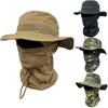 Fashion UV Protection Balaclava Hat UPF 50+ Face Cover Sun Hat Large Casual Bucket Hat Hiking
