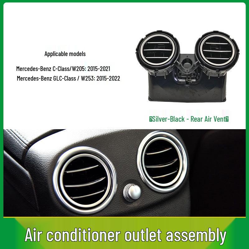 Compatible with Mercedes-Benz C-Class and GLC-Class W205 W253 Dashboard Front and Rear Air Conditioning Vent Grilles