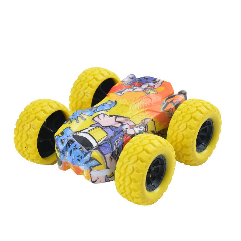 Cute Vehicle Toys Crashworthiness And Fall Resistance Safety Shatter-Proof Model Boy Funny Toy For Kids Double-Side Inertia Car