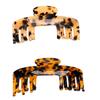 2pcs Large Hat Claw Clips for Women Non Slip Grip Leopard Tortoise Print Baseball Hair Clips 11cm