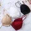 Roupa íntima feminina lingerie sexy renda cor sólida sem fio push up respirável sutiã esportivo para dormir