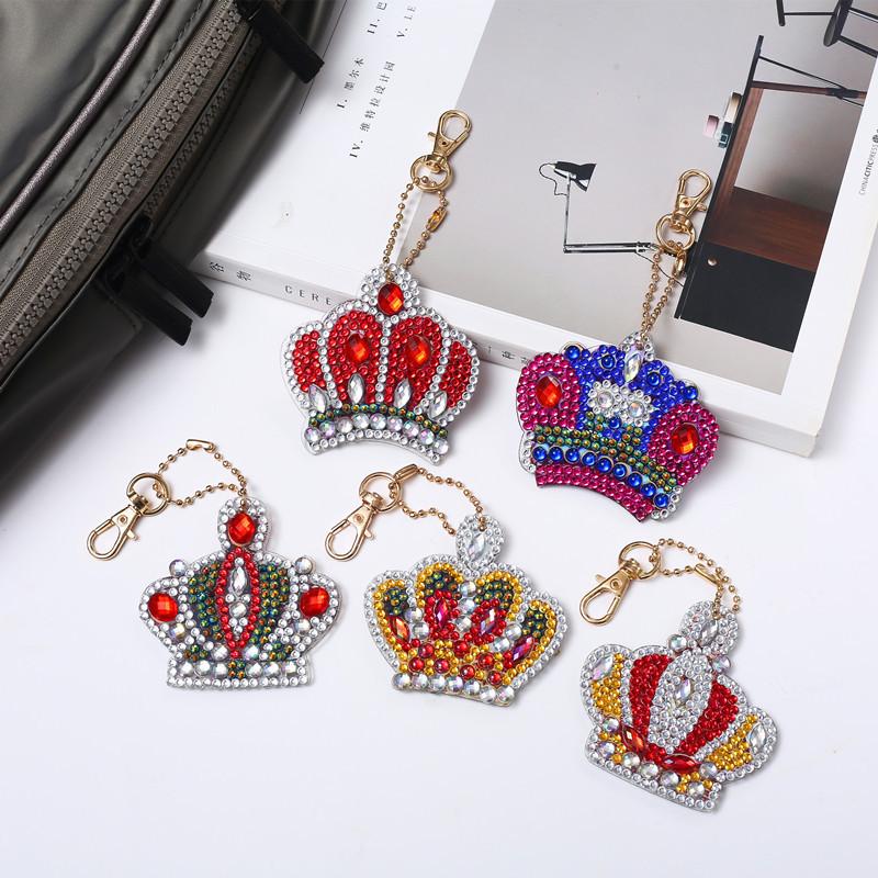 Special-Shaped Brick Diamond Painting Keychain Diy Christmas Series Cartoon Decorative Small Pendant