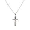 Embossed Cross Pendant Necklace for Men Titanium Steel Chain Hip Hop Sweater Chain Fashion Accessory