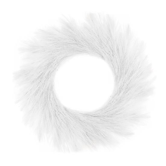 Artificial Pampas Grass Wreath Front Door Wall Mounts DIY Garland