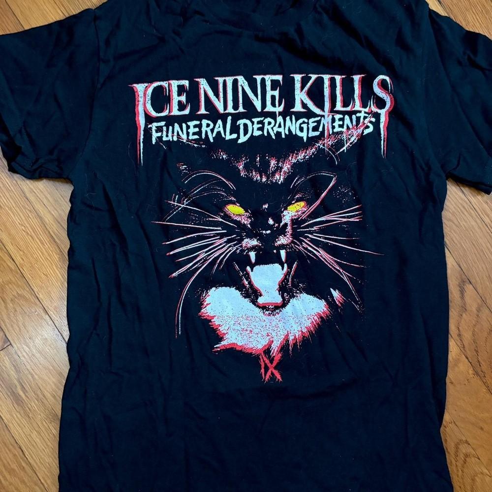 Black cat “Funeral Derangements” Ice Nine Kills Band Black T shirt NH21161 Unisex T-Shirt XXXL