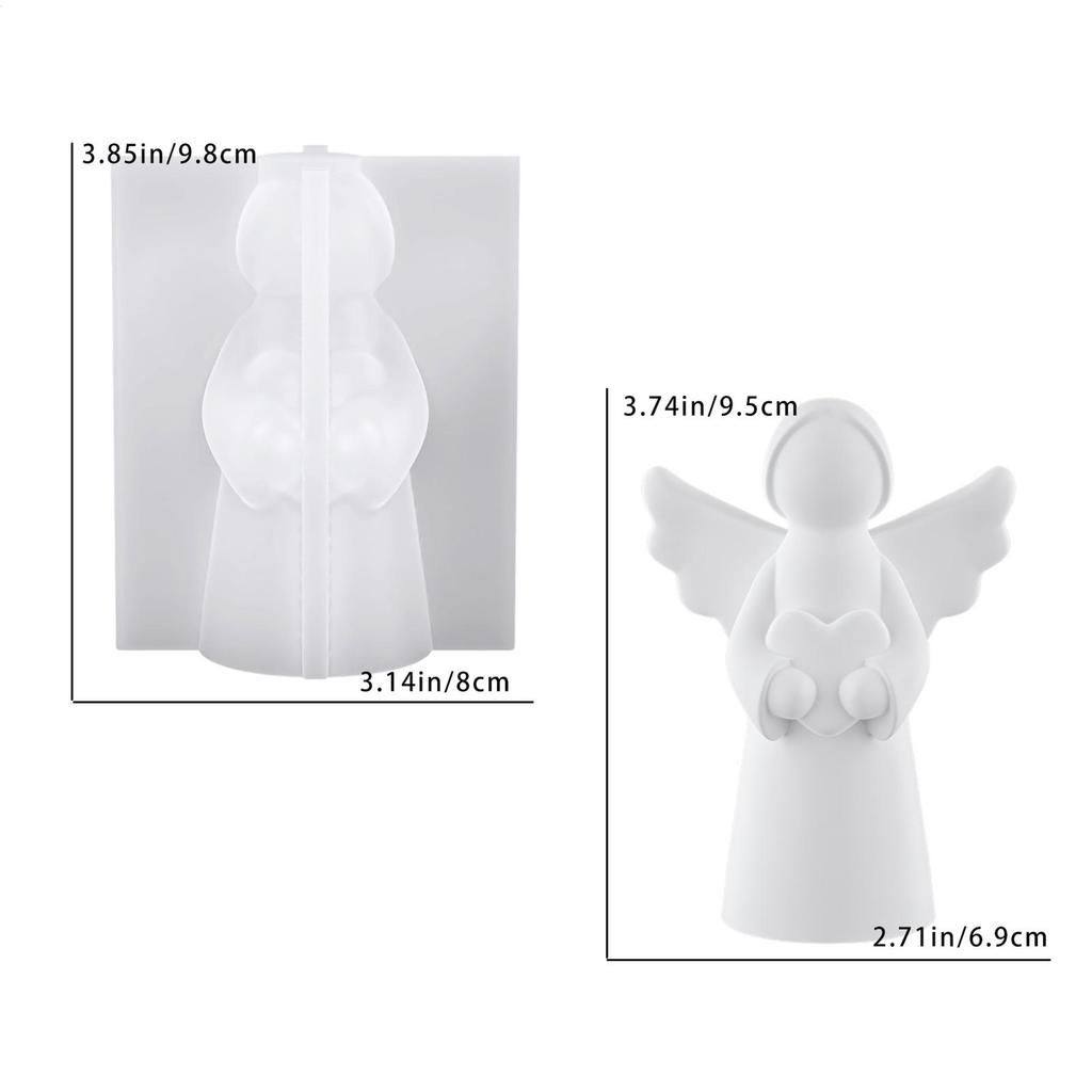 Silicone Angel Mold Silicone Plaster Moulds Table Ornament Casting Molds For Cement Party Planners Art Teachers Holiday