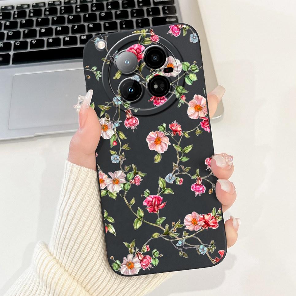 For Infinix Zero 40 4G 5G Back Cover 6.78" On Infinix X6860 X6861 Capa Flower Butterfly Women Fashion Phone Case Liquid Silicone