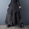 Plus Size High Waist Vintage Black Patchwork Spring Autumn Casual Loose Long for Woman Skirts Womens Skirt