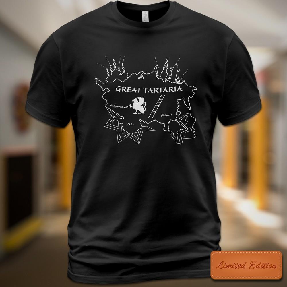 Tartaria map star-fort forbidden architectural griffin retro Unisex T-Shirt XL