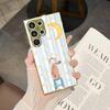 Y2K Curious George Phone Case For Samsung Galaxy S25 S24 S23 Ultra Metal Frame Case Slim Shockproof Cover Durable