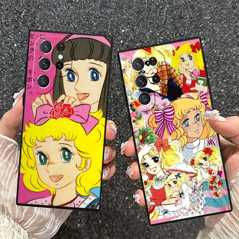 Anime Candy Candy Soft Phone Case for Samsung Galaxy S26 S25 Edge S24 Ultra S23 Plus S22 S21 FE S20 Black Cover Back Shell