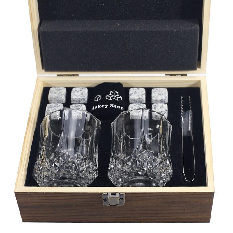 

Whiskey Chilling Stones Gift Set with Wooden Box - Ice Wine Stones for Barware