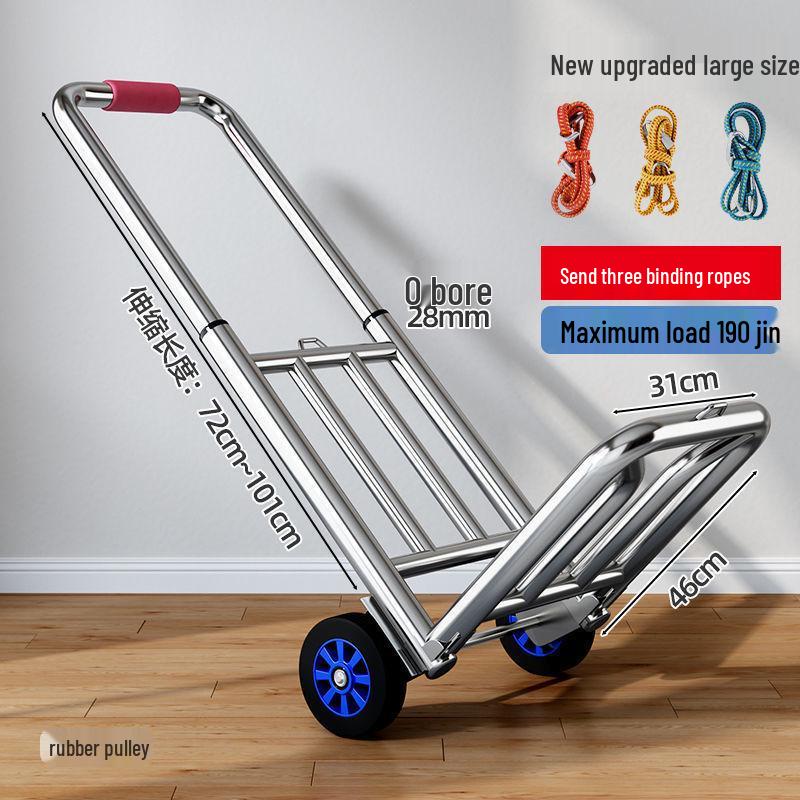 Compact Folding Hand Trolley - Portable Luggage and Cargo Cart for Home and Shopping