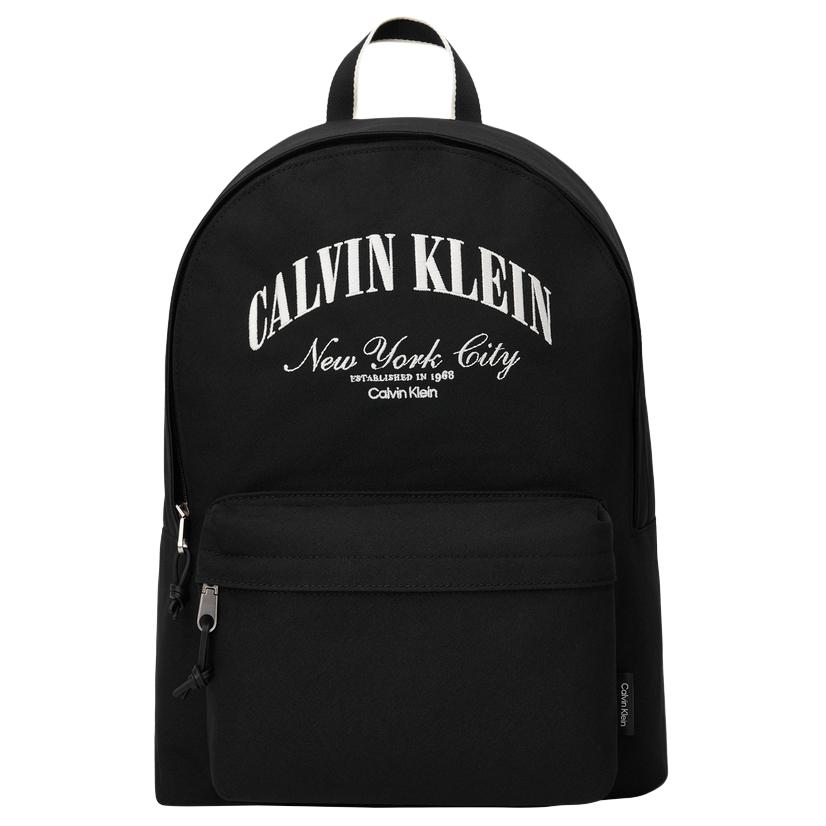 

Calvin Klein Casual Commuter Campus Style Embroidered Fabric Backpack Men backpack Space-Black 4D3345G-UB1 Basic Set (Bag)