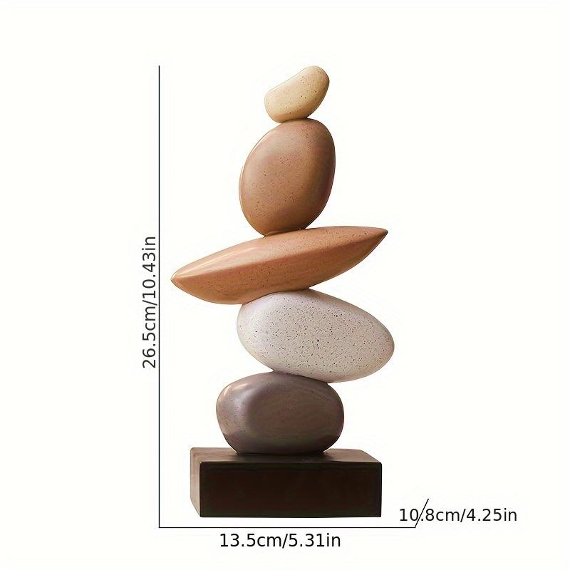 Sculptură Stivuibilă din Rășină cu Aspect de Piatră de Gresie, Decor Creativ pentru Casă, Ornament de Interior pentru Masă, Mărimi Multiple, Potrivit pentru Crăciun, Halloween, Paște, Hanuka
