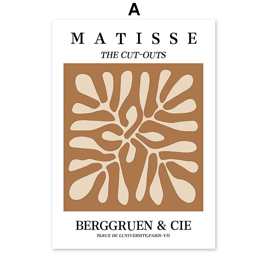 

Abstract Matisse Floral Figure Line Wall Art Prints, Canvas Painting, Beige Boho Pictures, Interior Home Decor, Living Room 21x30cm No Framed