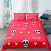 Gothic Death Moth Skull Duvet Cover King Size Microfiber Bedding Set For Teen Boy Skeleton Love Heart