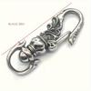 1PC Stainless Steel Punk Carabiner Keychain Womens Mens DIY Lobster Clasp Making Clips Key Hook