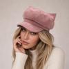 Adjustable Newsboy Cap Warm Lining Octagonal Hat Casual Cat Ear Beret  Women