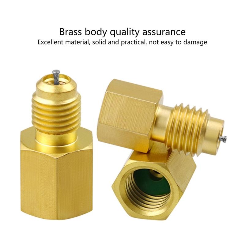 R134A Quick Coupler Connector Adapter Fittings High Low Manifold Connector Brass Adapters Air Conditioning Refrigerants