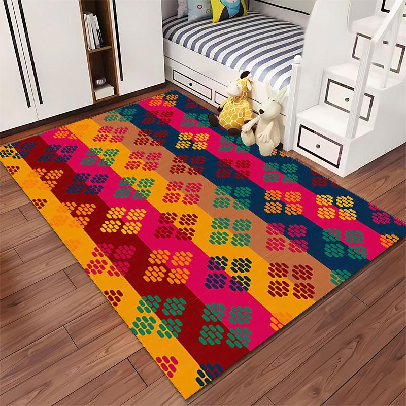 Geometric Patterned Carpet suitable as a non-slip mat for the living room or bedroom sofa