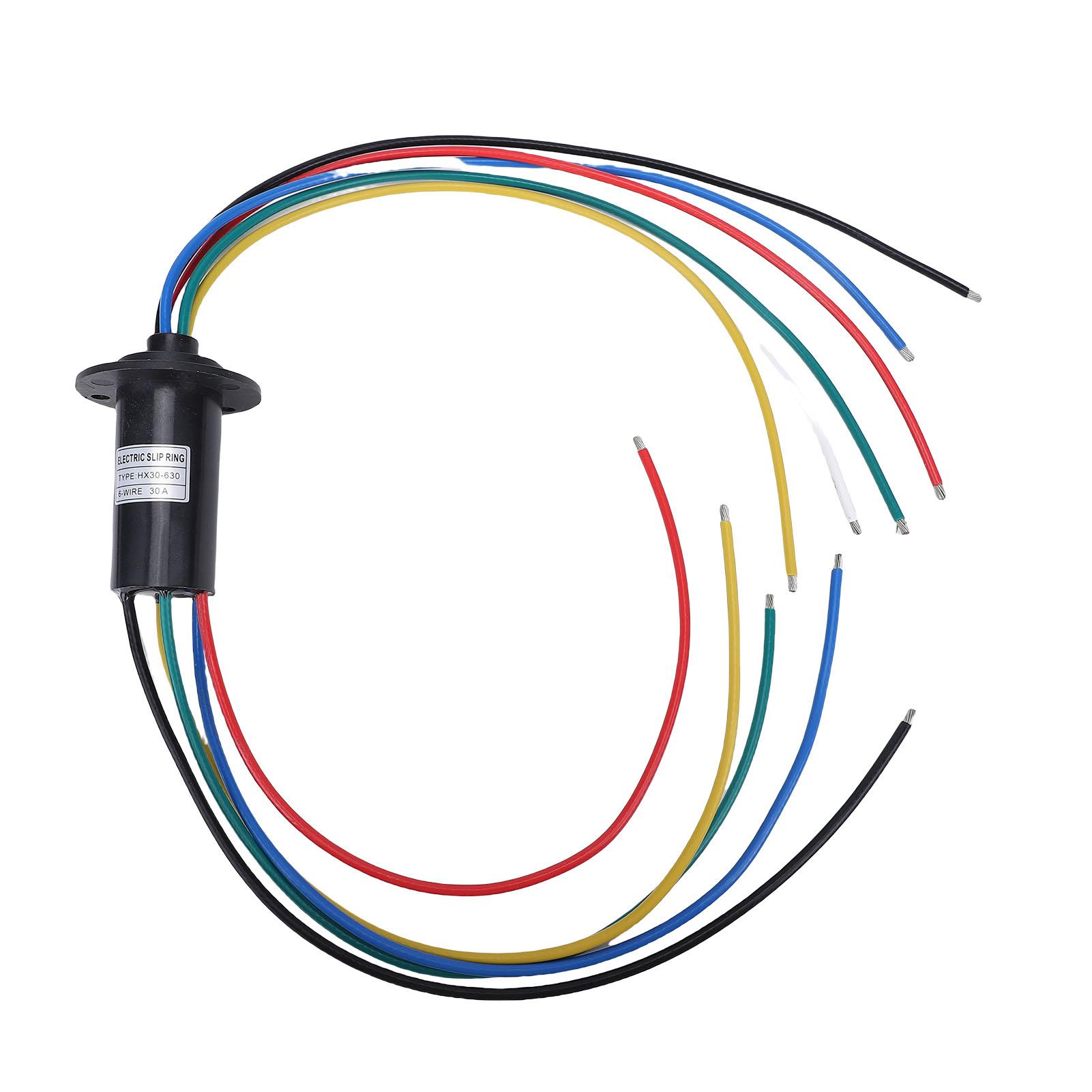 

Electric Slip Ring Motor Electrical Connector 6 Wires 30A 250RPM 360 Degree Rotating Small Accurate Cap Type Conductive