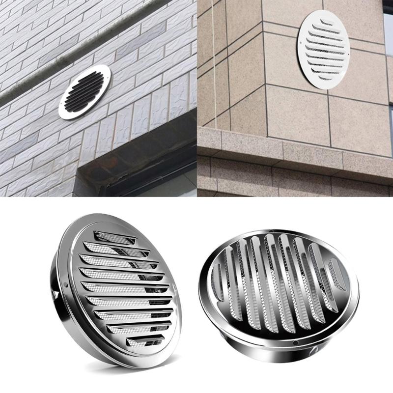 Elegant Round Sturdy Stainless Steel Soffit Ventilation Grille with Builts In Bathroom Home Accessory for Apartments