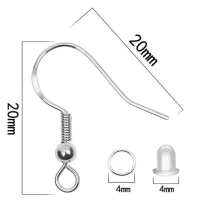 Earring Hooks Upgraded Premium Earring Making Kit Earring Making Supplies with Earring Backs and Jump Rings(Silver/Gold)
