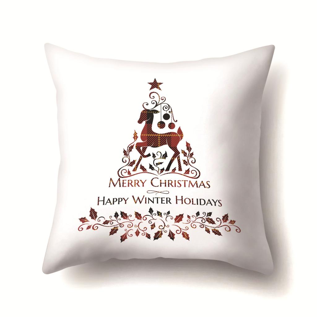 Background Plaid Christmas Polyester Pillowcase Office Pillowcase
