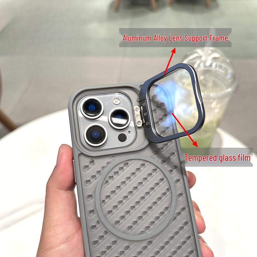 iPhone 17 Air Cellular Heat Dissipation Case with Apple 16Pro Max Lens Stand and Drop-Proof Protection
